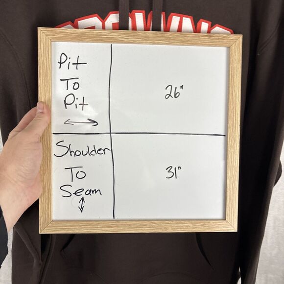 Cleveland Browns NFL Team Pullover Hoodie Embroidered Brown Size 2XL NWT - Picture 6 of 6